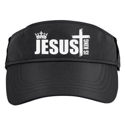 Jesus Is King Simple Crown Logo Adult Drive Performance Visor