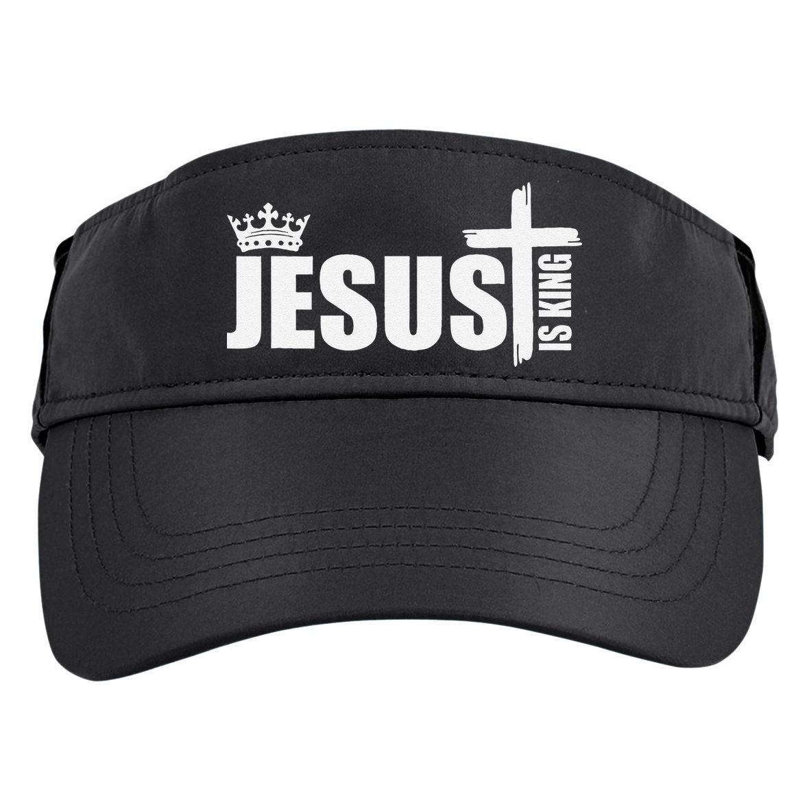 Jesus Is King Simple Crown Logo Adult Drive Performance Visor