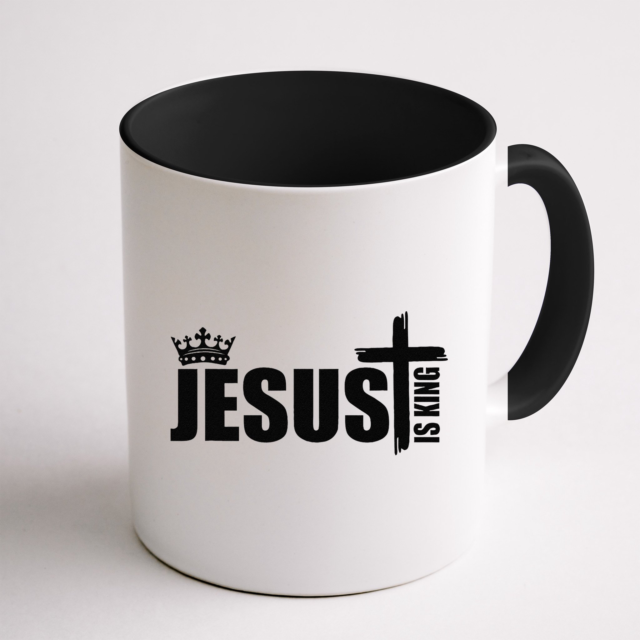 Jesus Is King Simple Crown Logo Mug
