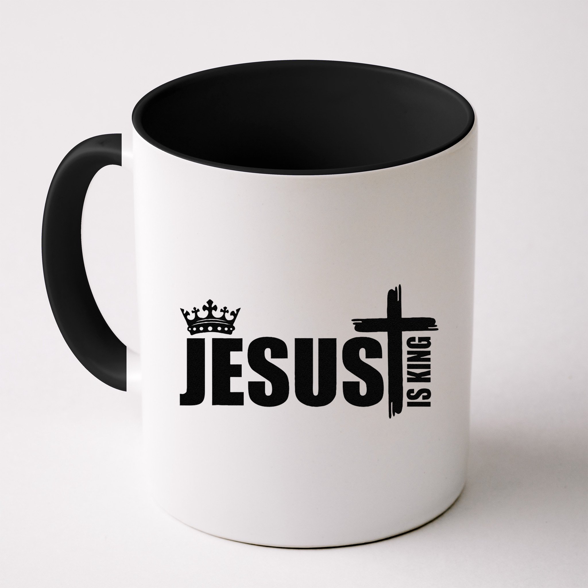 Jesus Is King Simple Crown Logo Mug