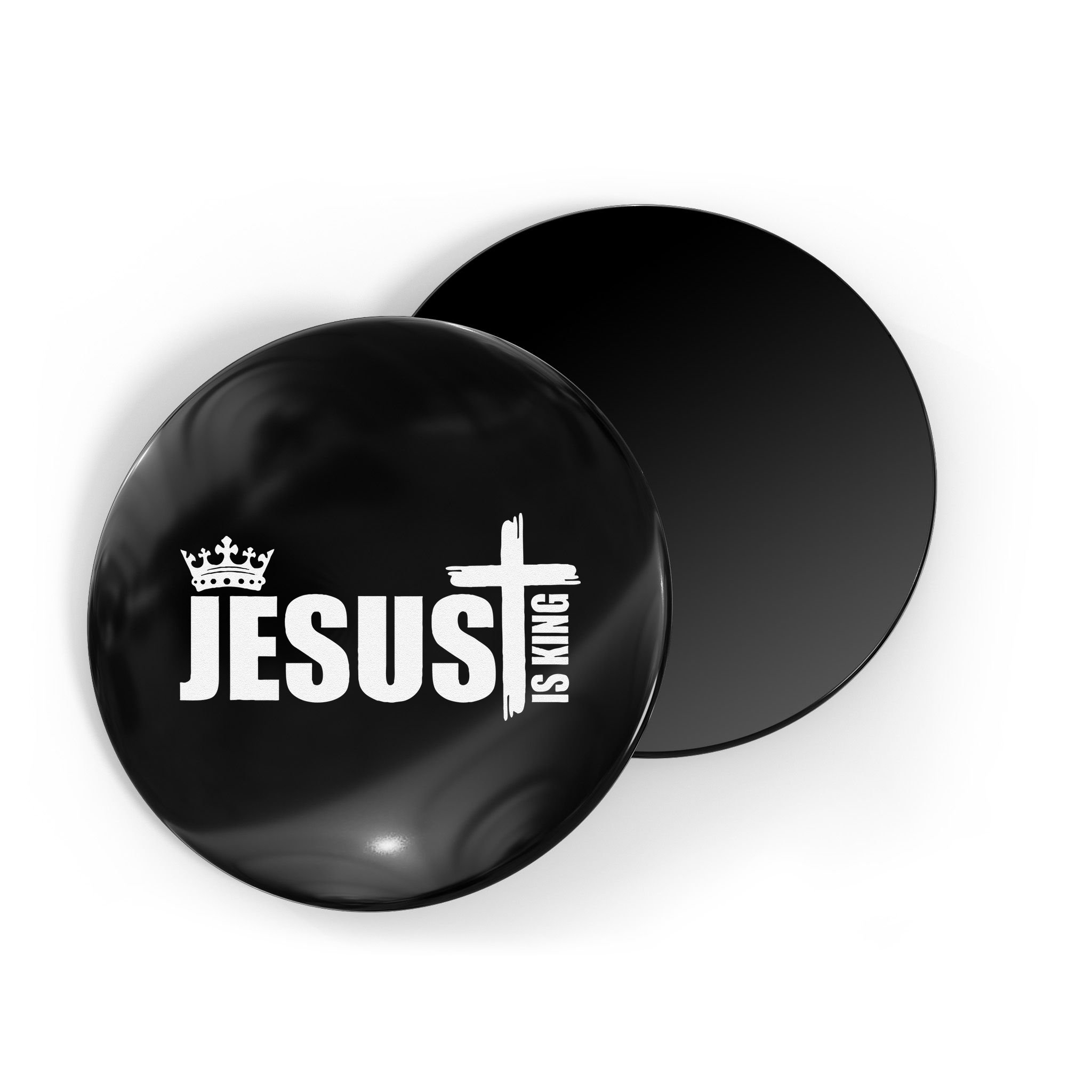 Jesus Is King Simple Crown Logo Magnet