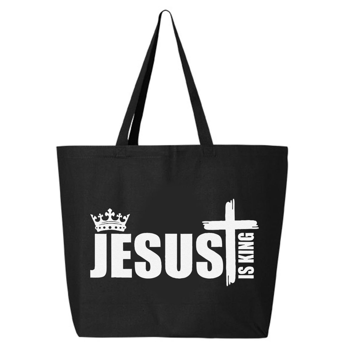 Jesus Is King Simple Crown Logo 25L Jumbo Tote