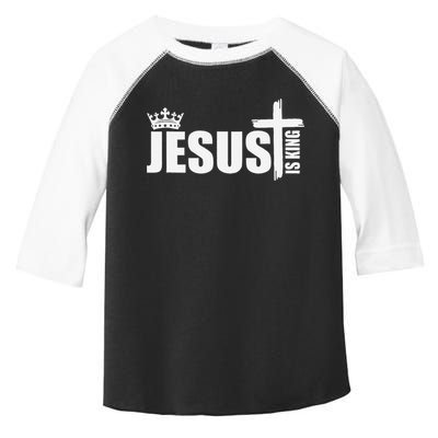 Jesus Is King Simple Crown Logo Toddler Fine Jersey T-Shirt
