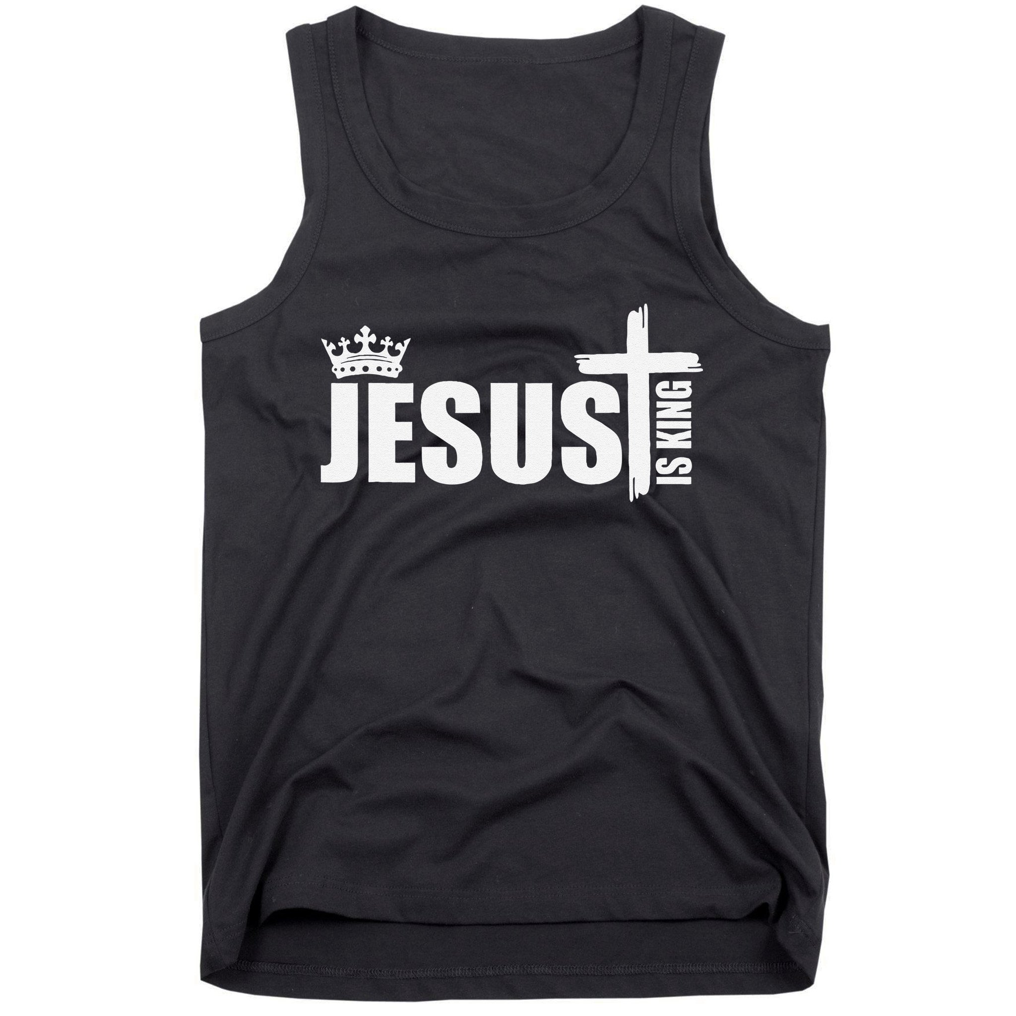 Jesus Is King Simple Crown Logo Tank Top