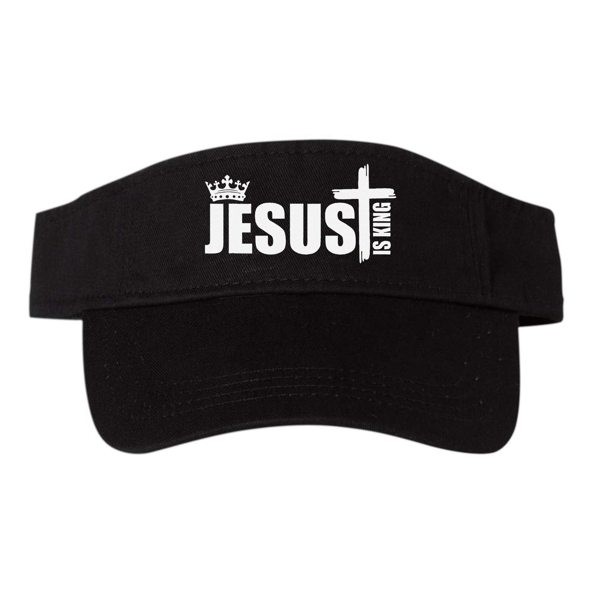 Jesus Is King Simple Crown Logo Visor