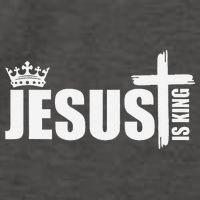 Jesus Is King Simple Crown Logo Vector Backpack