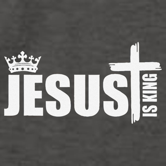 Jesus Is King Simple Crown Logo Vector Backpack
