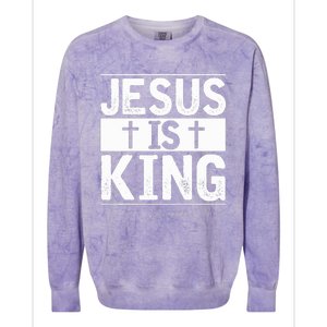 Jesus Is King Jesus Costume Adult Christian  Colorblast Crewneck Sweatshirt