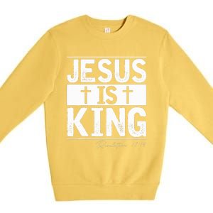 Jesus Is King Jesus Costume Adult Christian  Premium Crewneck Sweatshirt