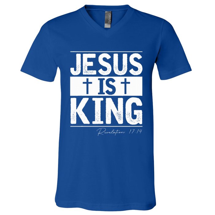 Jesus Is King Jesus Costume Adult Christian  V-Neck T-Shirt