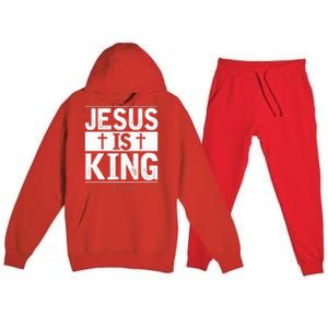 Jesus Is King Jesus Costume Adult Christian  Premium Hooded Sweatsuit Set