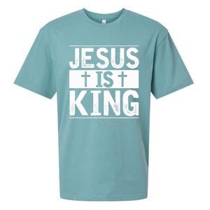 Jesus Is King Jesus Costume Adult Christian  Sueded Cloud Jersey T-Shirt