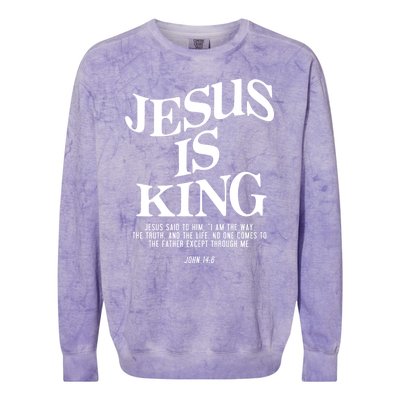 Jesus Is King Jesus John 14:6 Costume Christian Colorblast Crewneck Sweatshirt