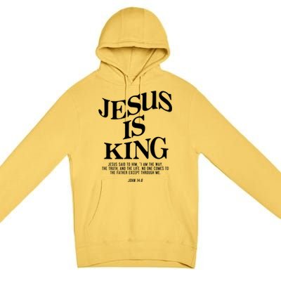 Jesus Is King Jesus John 14:6 Costume Christian Premium Pullover Hoodie