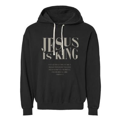 Jesus Is King Christian Garment-Dyed Fleece Hoodie