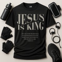 Jesus Is King Christian Cooling Performance Crew T-Shirt