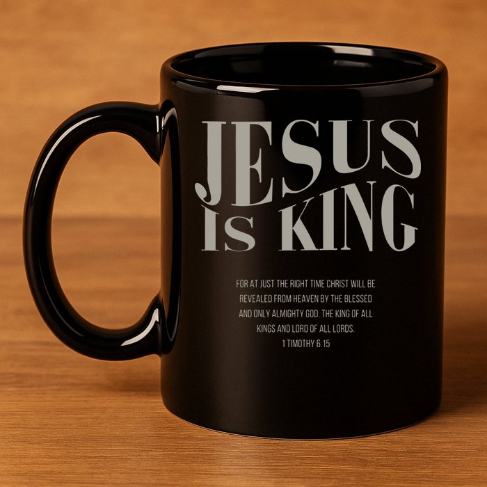 Jesus Is King Christian 11oz C Handle Ceramic Mug