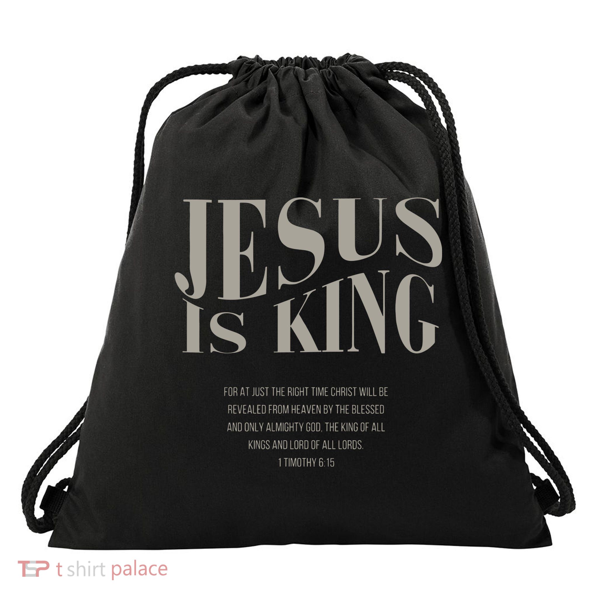 Jesus Is King Christian Drawstring Bag