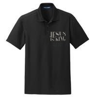 Jesus Is King Christian Dry Zone Grid Polo