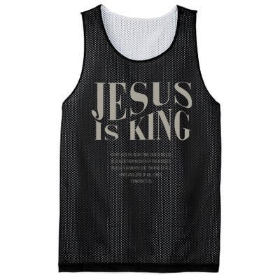 Jesus Is King Christian Mesh Reversible Basketball Jersey Tank