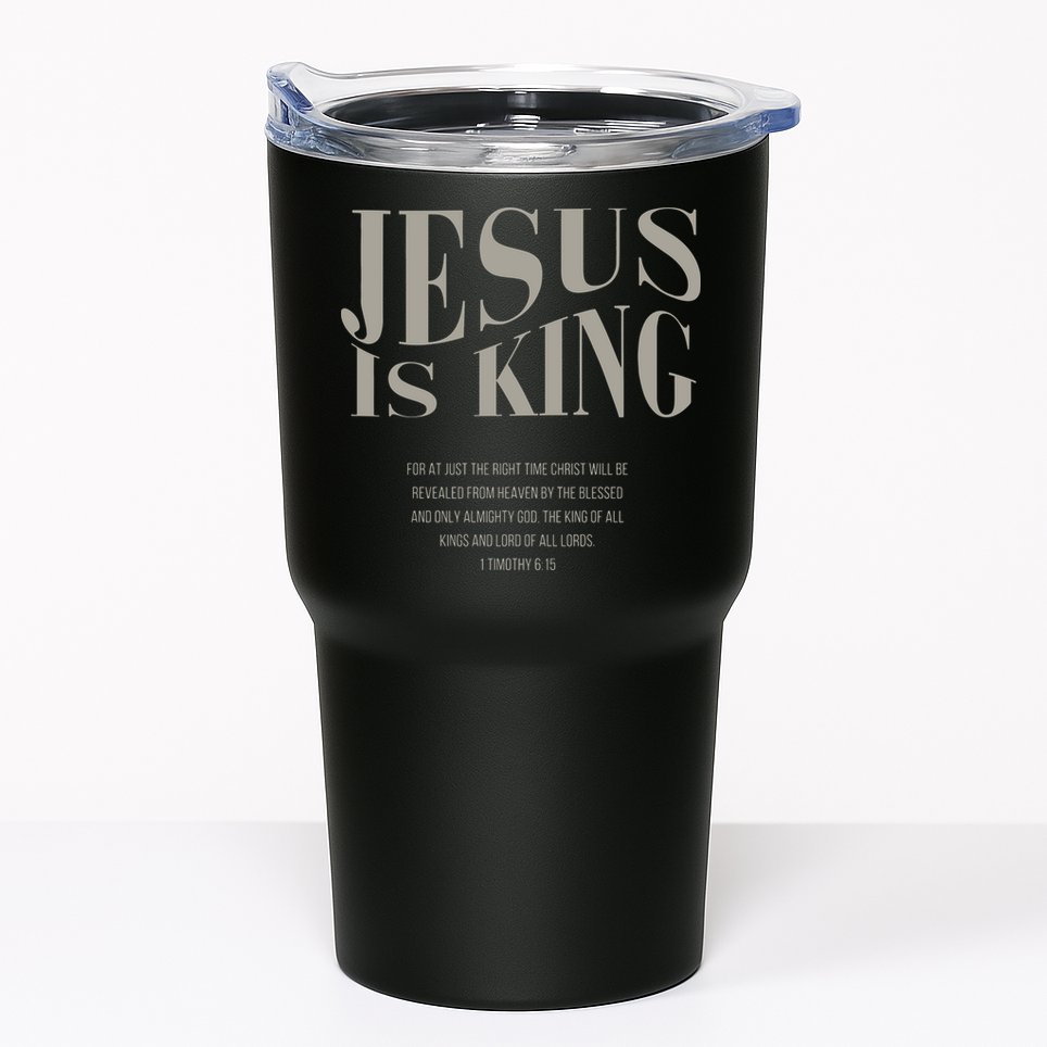 Jesus Is King Christian Tumbler