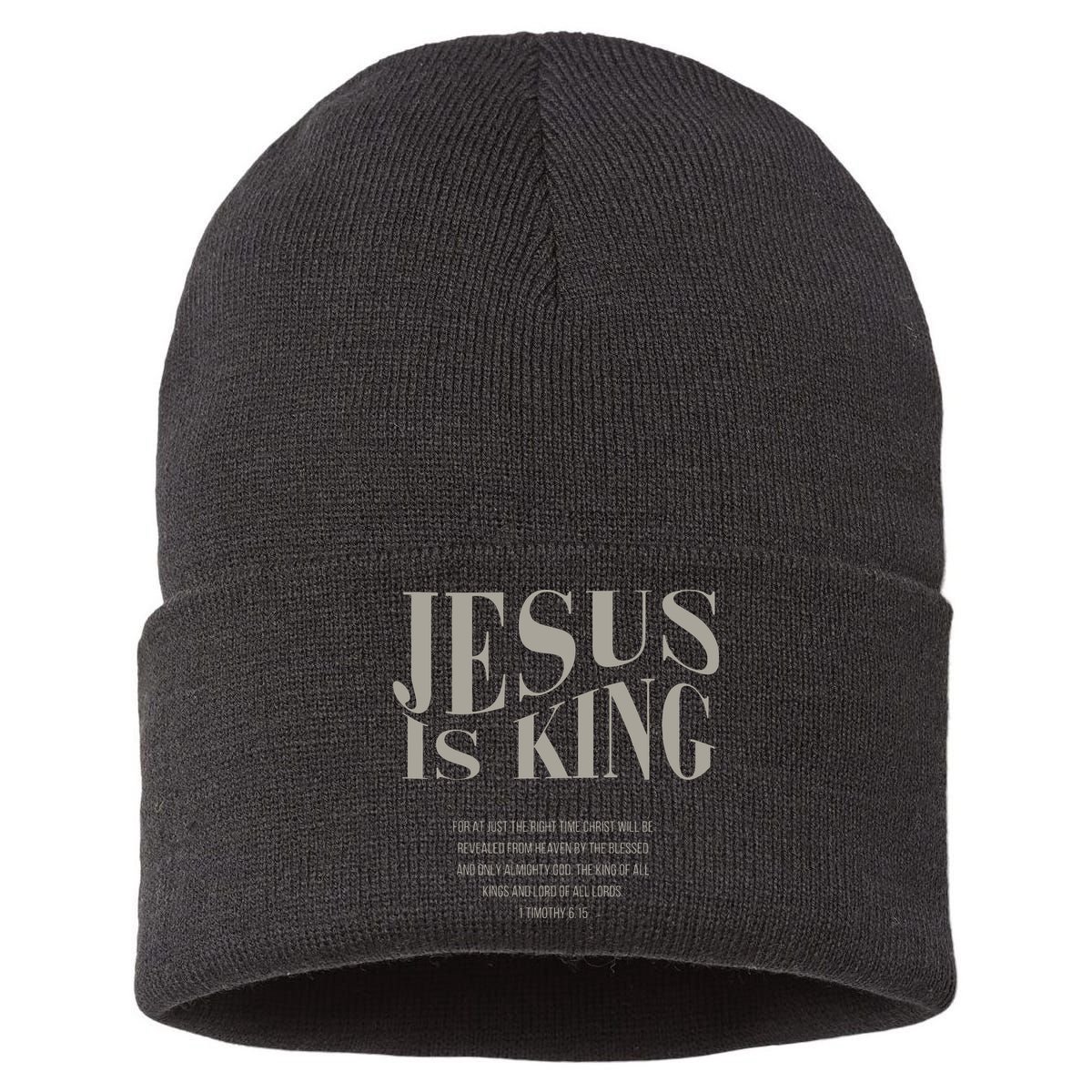 Jesus Is King Christian Sustainable Knit Beanie