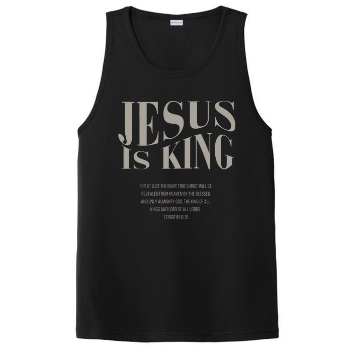 Jesus Is King Christian PosiCharge Competitor Tank