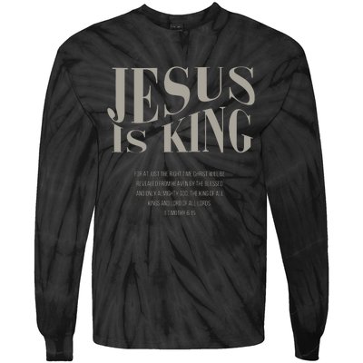 Jesus Is King Christian Tie-Dye Long Sleeve Shirt