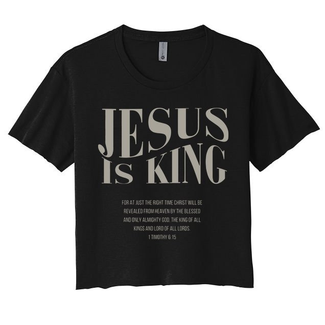 Jesus Is King Christian Crop Top