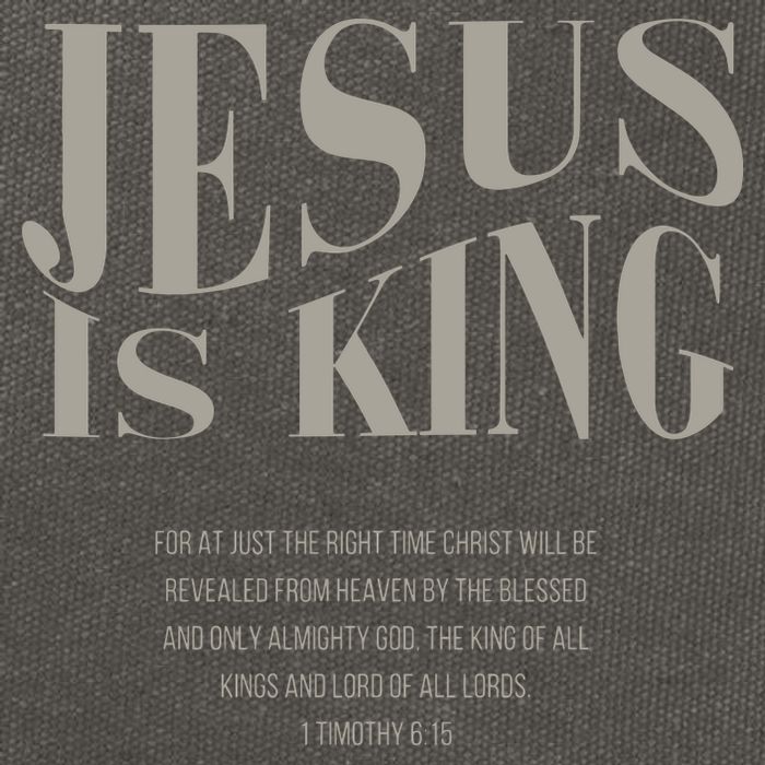 Jesus Is King Christian Cotton Canvas Backpack