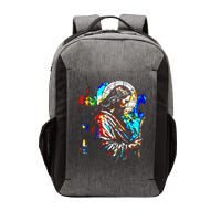 Jesus is King Stained Glass Art Portrait Silhouette Rev 1 8 Vector Backpack