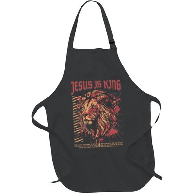 Jesus Is King Christian Lion Bible Scripture Faith Quote Apron
