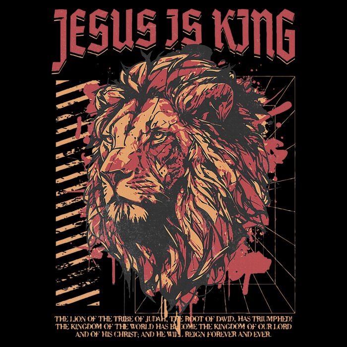 Jesus Is King Christian Lion Bible Scripture Faith Quote Impact Tech Backpack