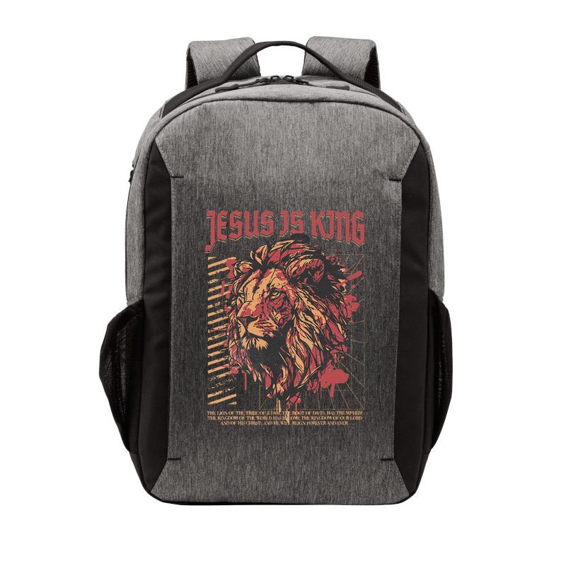 Jesus Is King Christian Lion Bible Scripture Faith Quote Vector Backpack