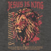 Jesus Is King Christian Lion Bible Scripture Faith Quote Vector Backpack