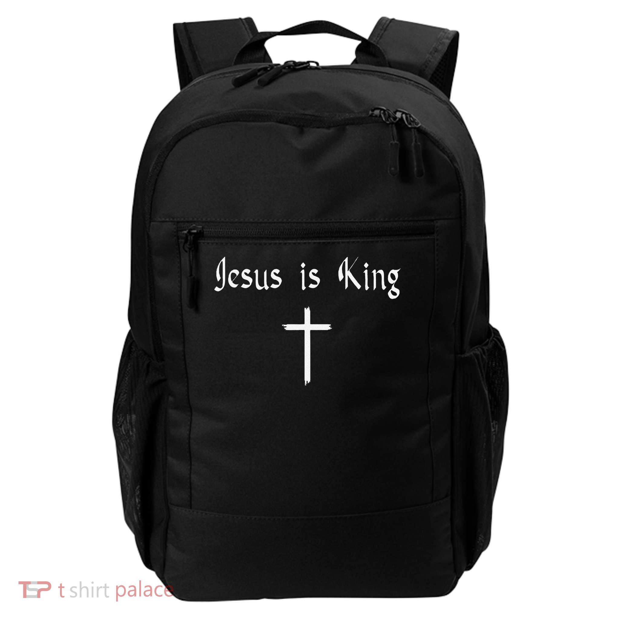 Jesus Is King Subtle Christian Minimalist Religious Backpack
