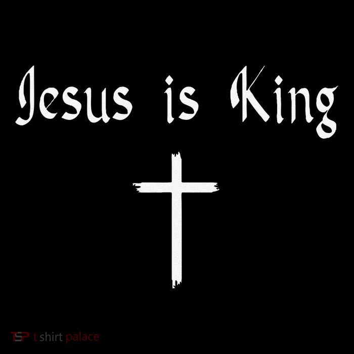 Jesus Is King Subtle Christian Minimalist Religious Tall Sweatshirt