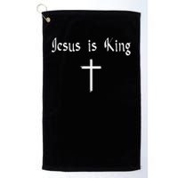 Jesus Is King Subtle Christian Minimalist Religious Golf Towel
