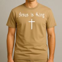 Jesus Is King Subtle Christian Minimalist Religious T-Shirt