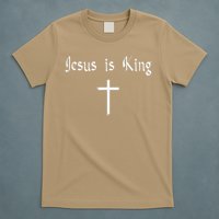 Jesus Is King Subtle Christian Minimalist Religious T-Shirt
