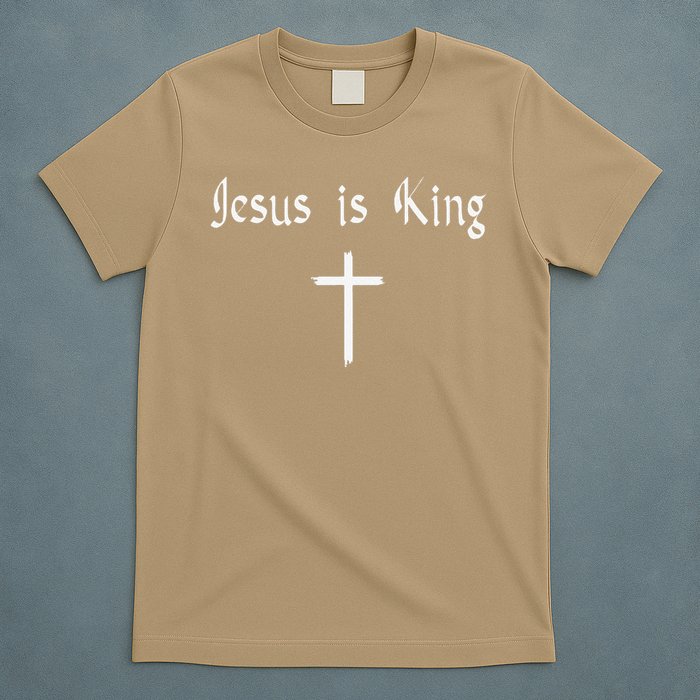 Jesus Is King Subtle Christian Minimalist Religious T-Shirt
