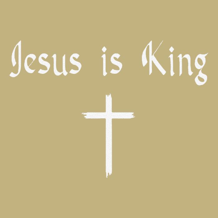 Jesus Is King Subtle Christian Minimalist Religious T-Shirt