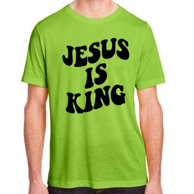 Jesus Is King Groovy Retro Christianity Adult ChromaSoft Performance T-Shirt