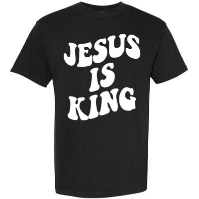 Jesus Is King Groovy Retro Christianity Garment-Dyed Heavyweight T-Shirt