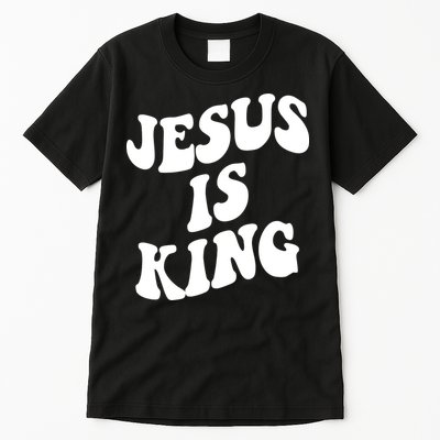 Jesus Is King Groovy Retro Christianity Tall T-Shirt