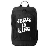 Jesus Is King Groovy Retro Christianity City Backpack