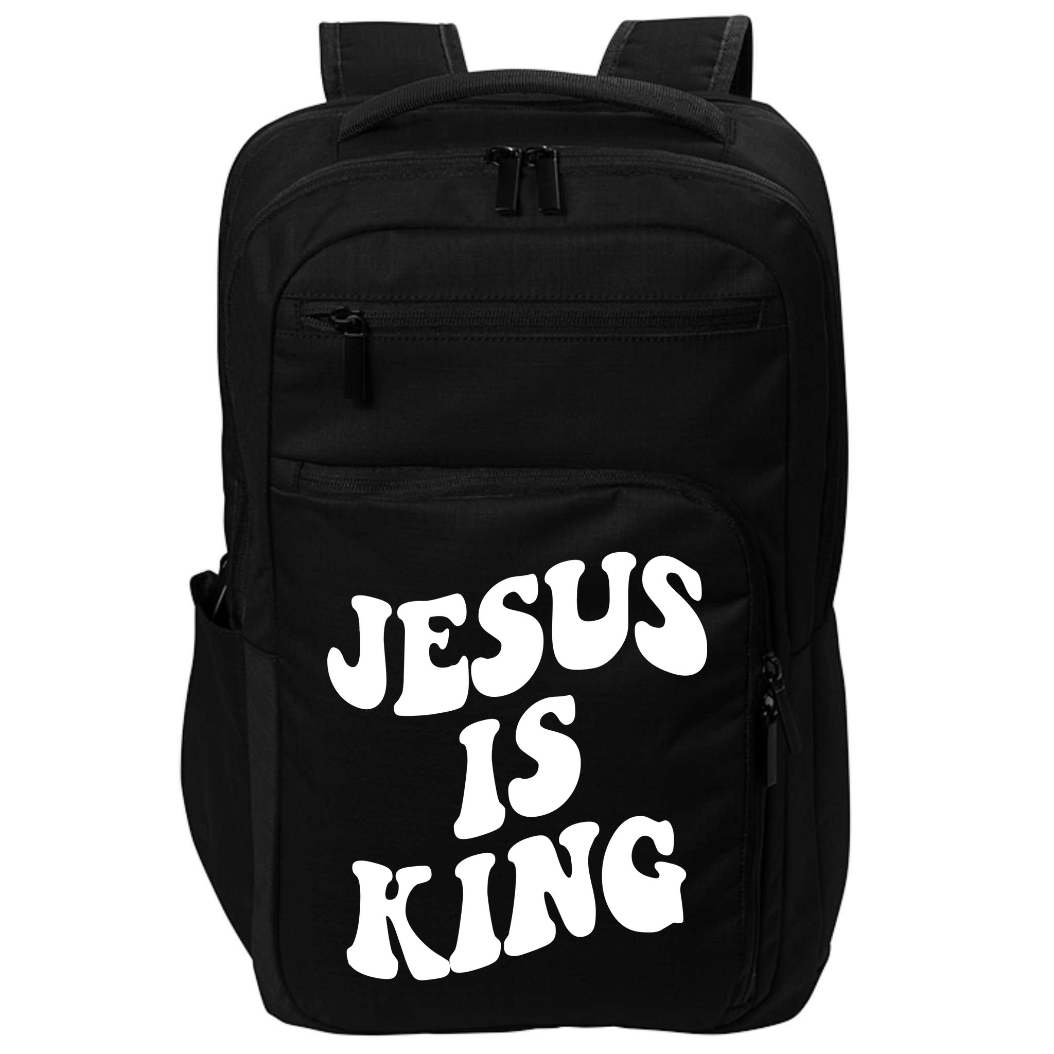 Jesus Is King Groovy Retro Christianity Impact Tech Backpack