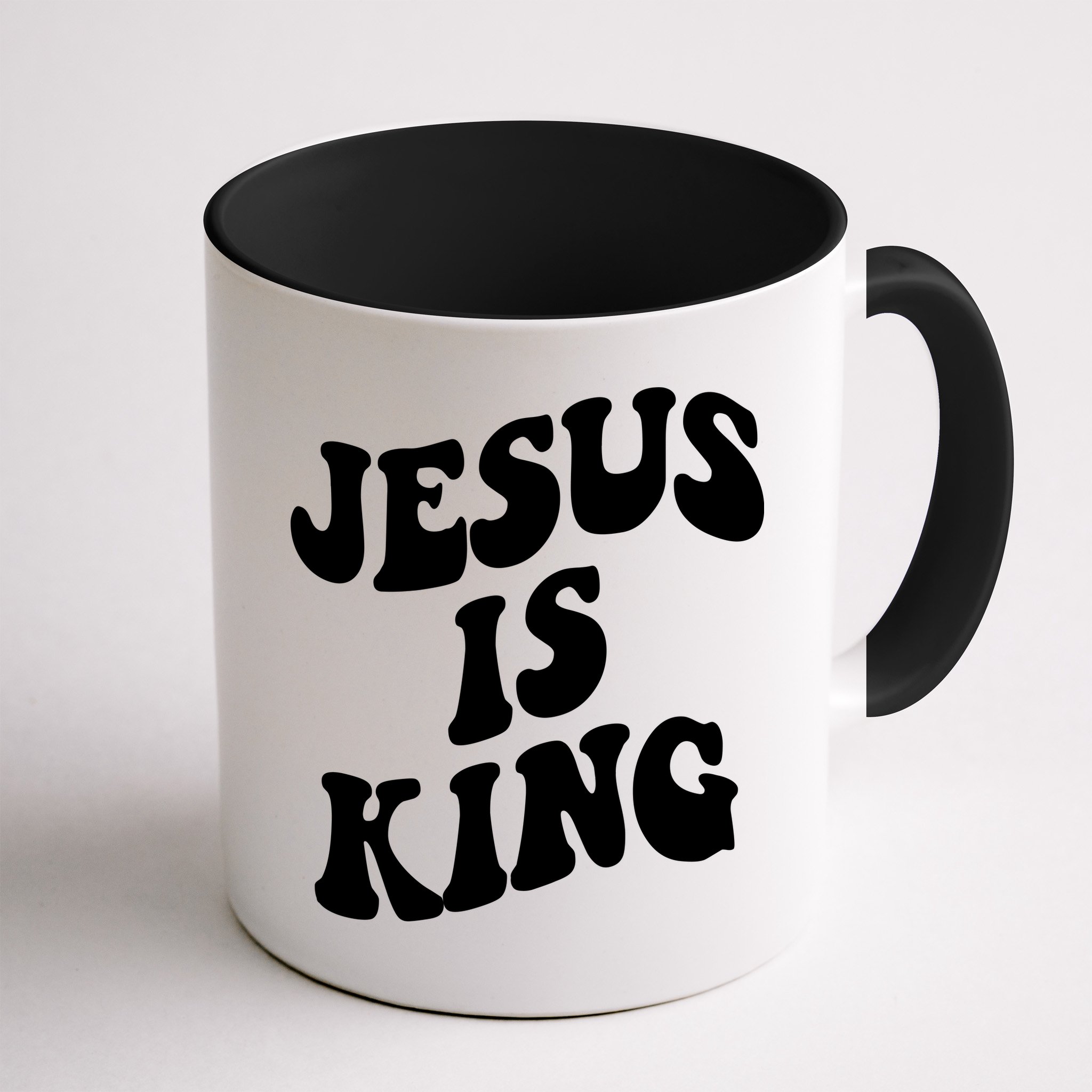 Jesus Is King Groovy Retro Christianity Mug