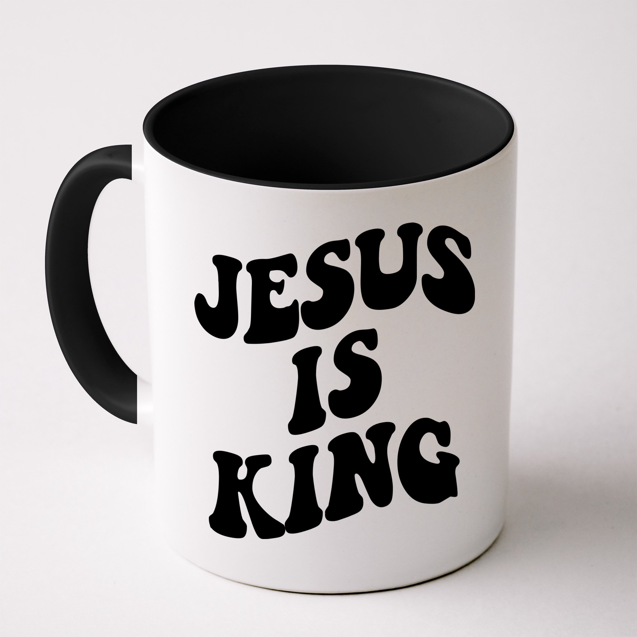 Jesus Is King Groovy Retro Christianity Mug