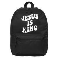 Jesus Is King Groovy Retro Christianity 16 in Basic Backpack